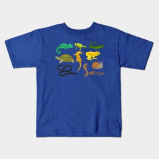 Reptile Amphibian Collection Kids T-Shirt